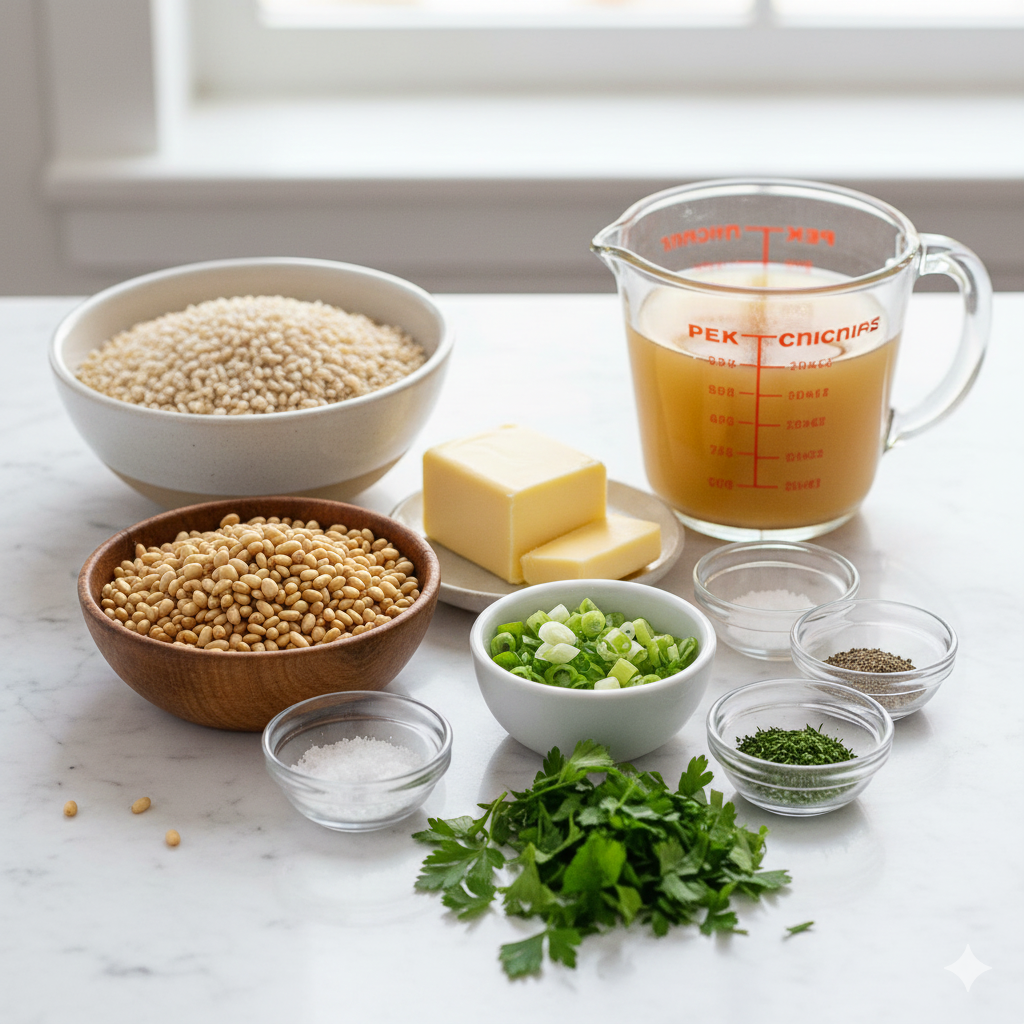 Barley and Pine Nut Pilaf